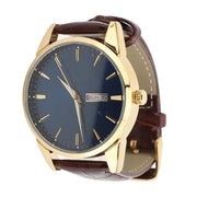 Orologio da polso Quartz con illuminazione - Resistenenza all'acqua 30m - Cinturino in pelle PU - Caso in metallo minimalista - Visualizzazione della data - Vetro con alta resistenza al graffio - Orologio da uomo