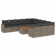 Set Divani da Giardino 12 pz con Cuscini Grigio in Polyrattancod mxl 113105