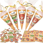 Set di 8 Mini Borse per Scuola da riempire - Decorazione per la prima giornata di scuola - Tema Supereroi - Adatto per bambini di entrambi i sessi - 33 cm - Incluso kit di stampe per bambini