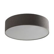 Plafoniera VIVIEN 58cm con Paralume Cilindrico in Tessuto Antracite e Attacco E27 per Illuminazione Soffitto - Rossini Group