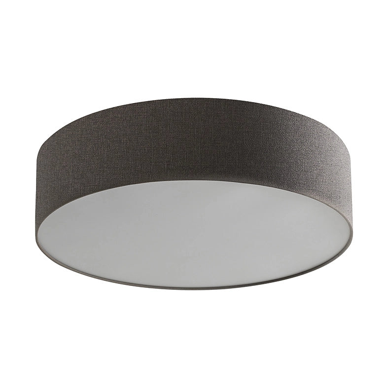 Plafoniera VIVIEN 58cm con Paralume Cilindrico in Tessuto Antracite e Attacco E27 per Illuminazione Soffitto - Rossini Group