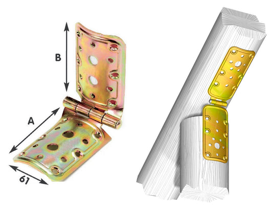 giunzione cerniera tonda tropicalizzata 914 mm.148x148 cod:ferx.16658