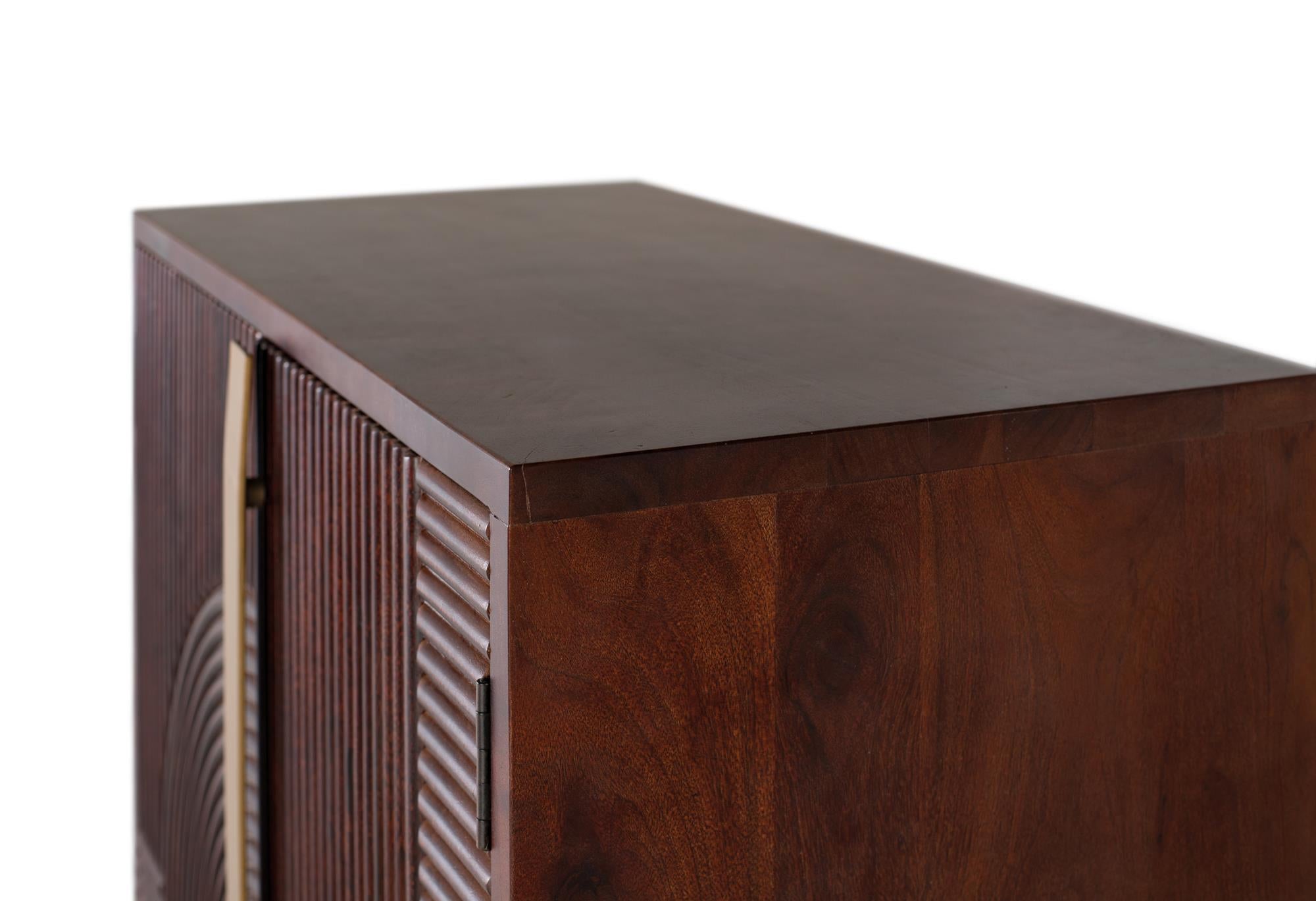 Mobile bar in legno di mango e metallo