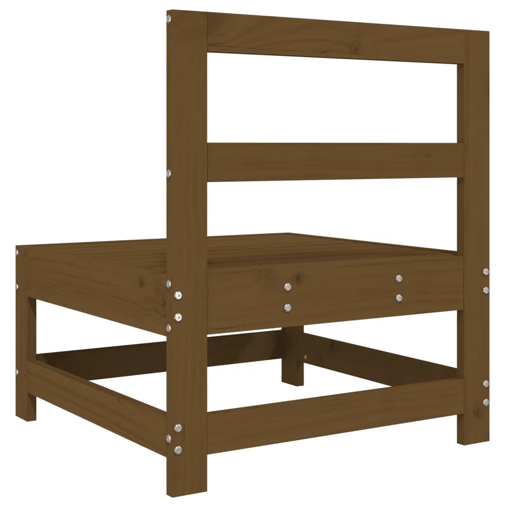 Divano Centrale da Giardino Marrone Ambra Legno Massello Pino 825481