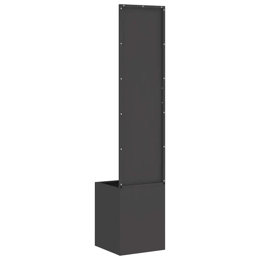 vidaXL Vaso da Giardino con Pannello Decorativo Nero 32 x 140 cm