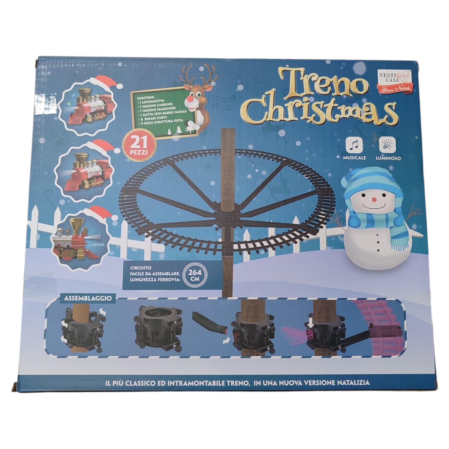 Trenino Natalizio da Albero con Luci e Musica – 21 Pezzi