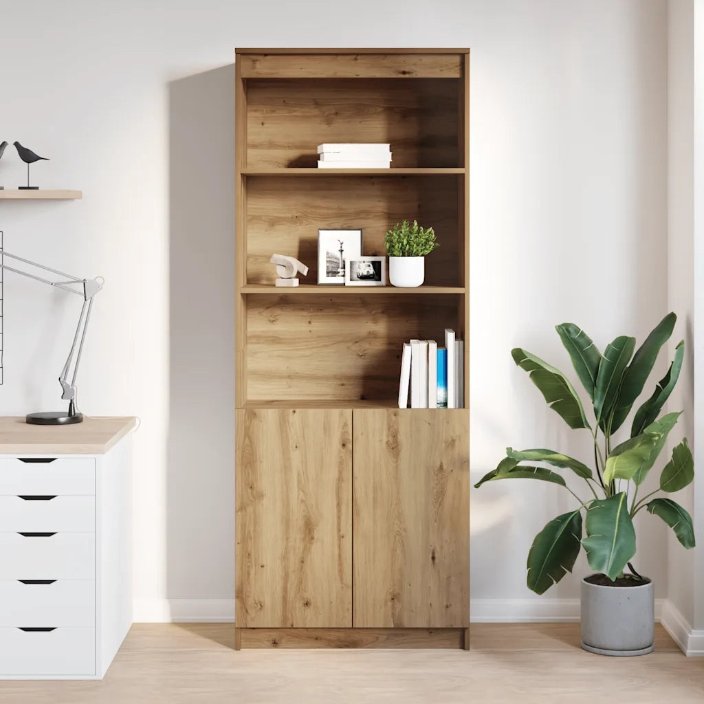 Credenza Rovere Artigianale 70x35x180 cm in Legno Multistrato