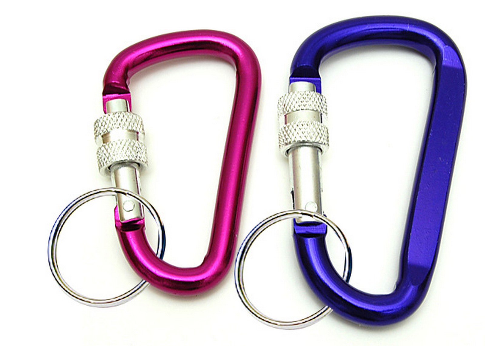 moschettone portachiave pompiere c/vite alluminio colorato mm80 cod:ferx.16663