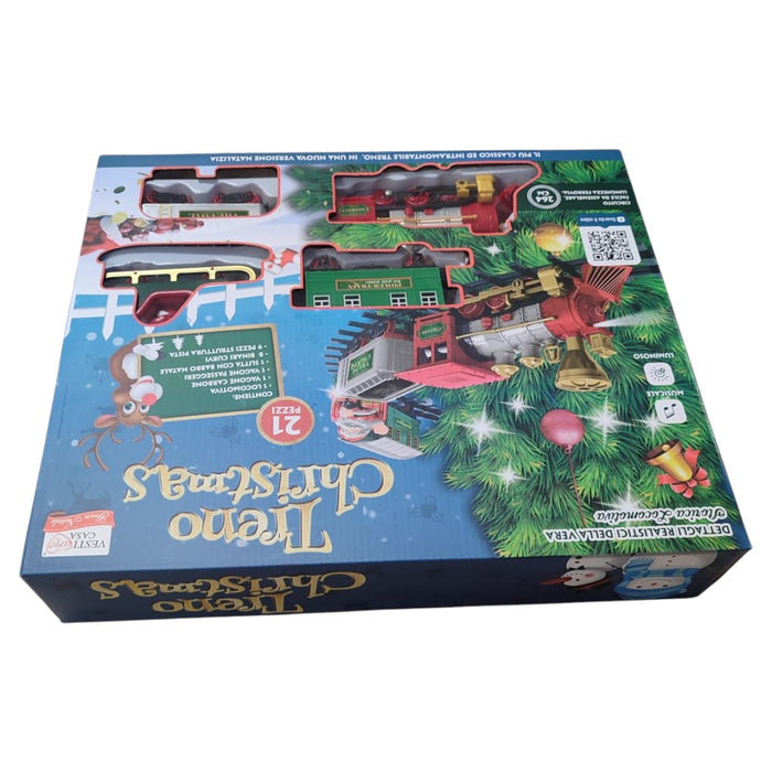 Trenino Natalizio da Albero con Luci e Musica – 21 Pezzi