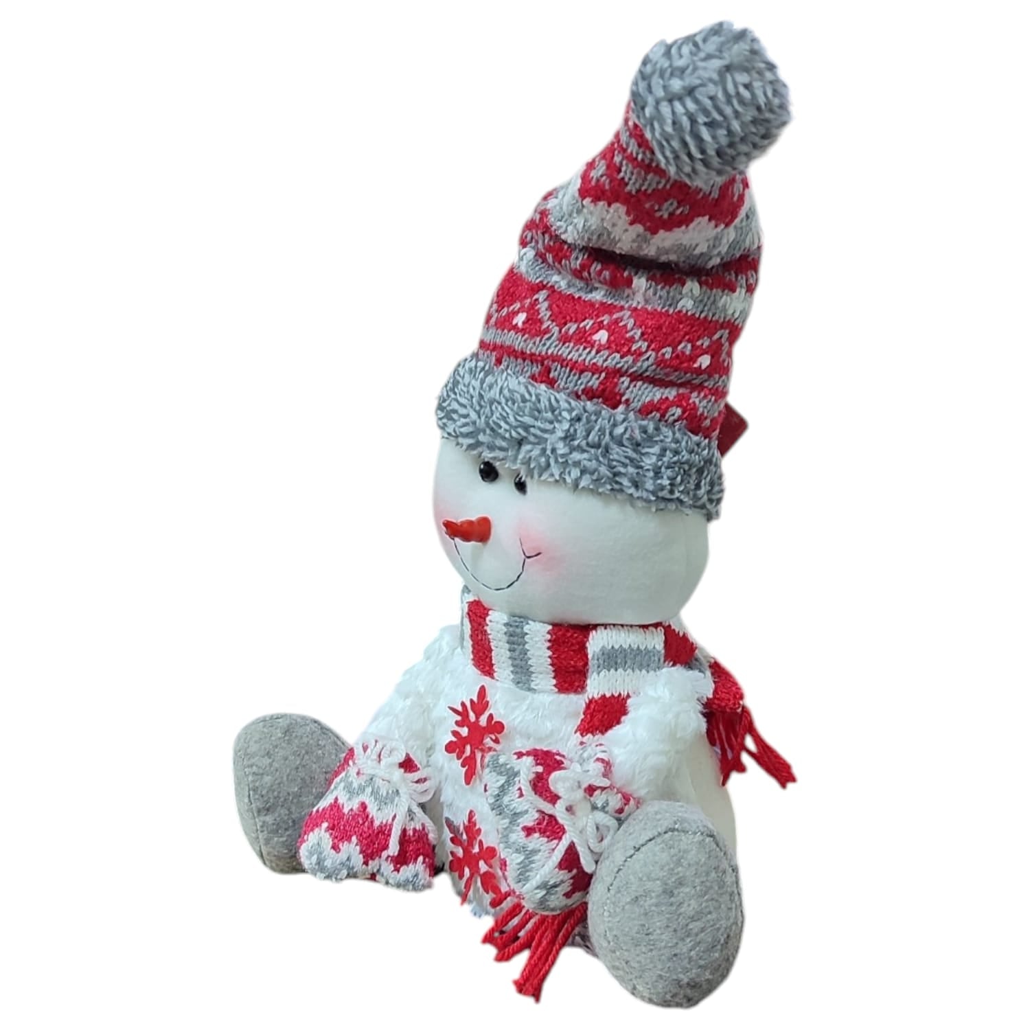 PUPAZZO DI NEVE PELUCHE CON PESO - ALTEZZA 50 CM
