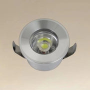 Trade Shop - Faretto 1w Led Incasso A Soffitto Ip20 Argento Mini Spot Segnapassi Luce Calda 00267 -