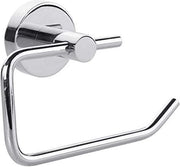 Sostegno per carta igienica in metallo cromato lucido con adesivo - 53 mm x 140 mm x 99 mm - sostegno stabile e duraturo per carta igienica