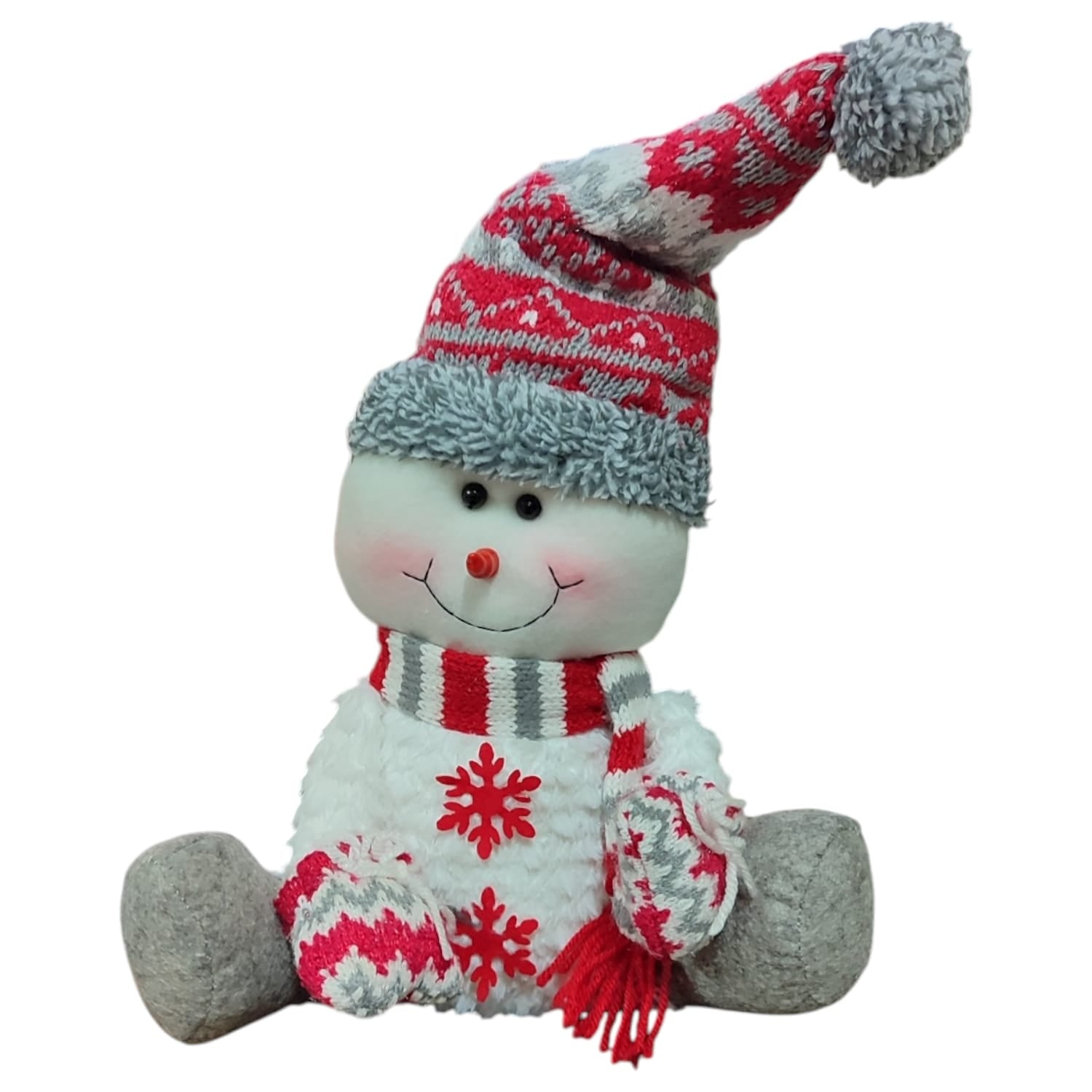 PUPAZZO DI NEVE PELUCHE CON PESO - ALTEZZA 50 CM