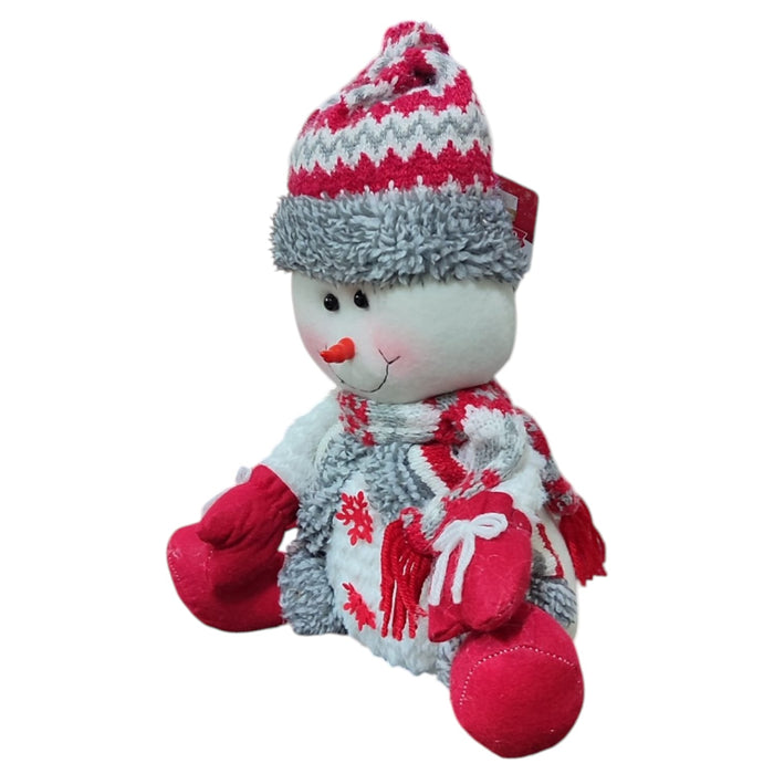 PUPAZZO DI NEVE PELUCHE CON PESO - ALTEZZA 50 CM