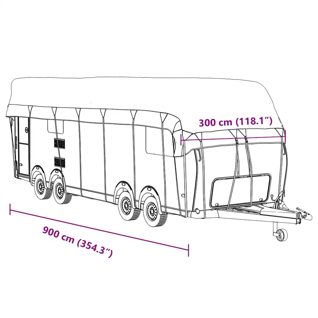 Telo per Roulotte Grigio 900x300 cm in Tessuto Non Tessuto CFW8140400