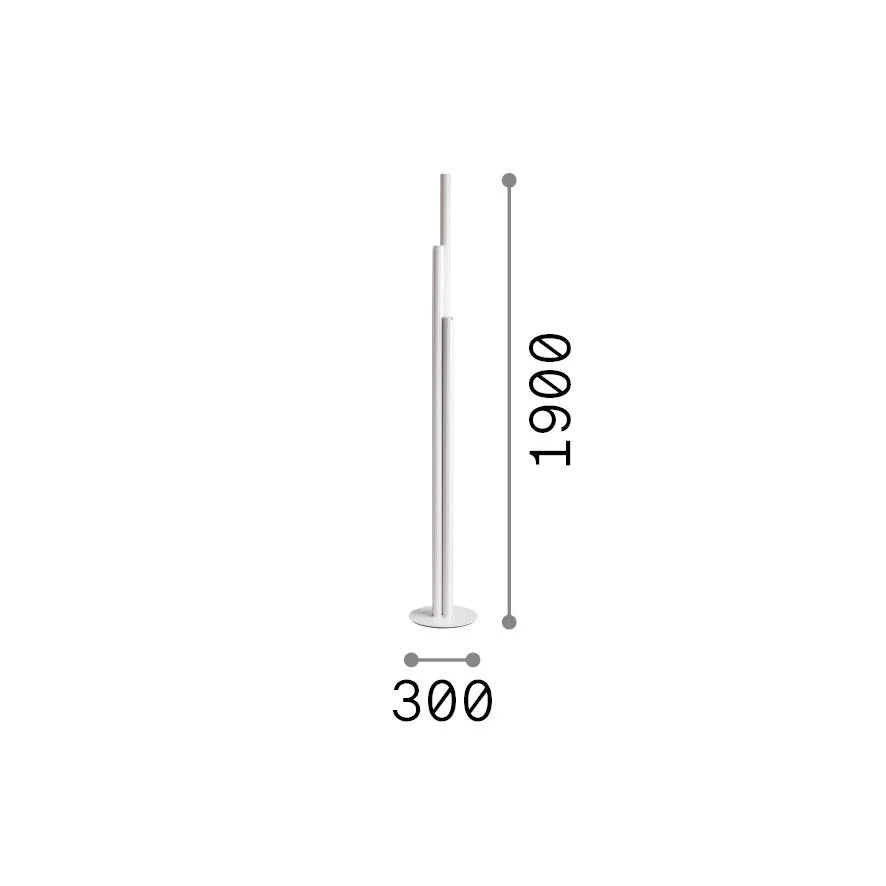 Lampada Da Terra Collezione DORICA LED 66W Luce Calda Nero Ideal Lux