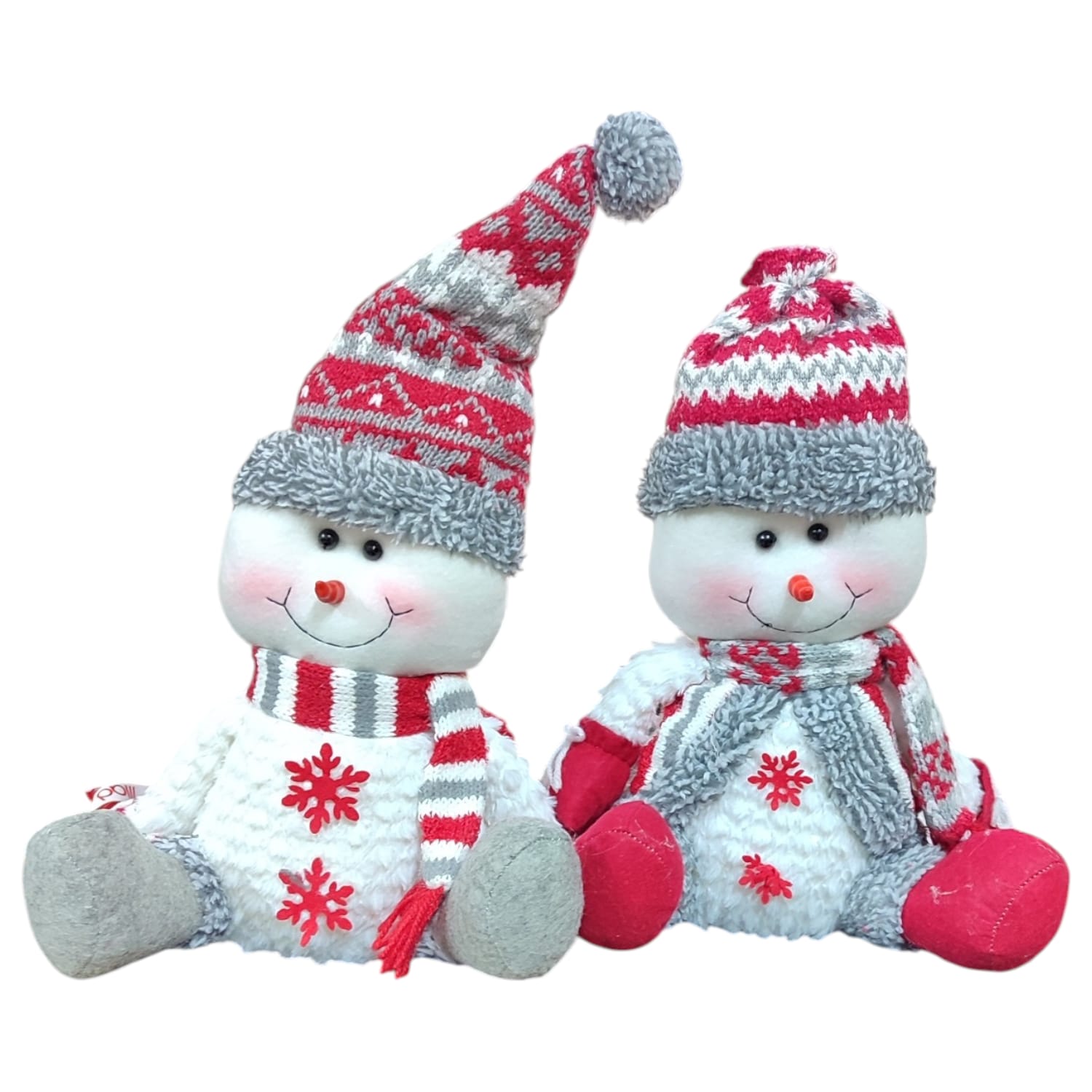 PUPAZZO DI NEVE PELUCHE CON PESO - ALTEZZA 50 CM