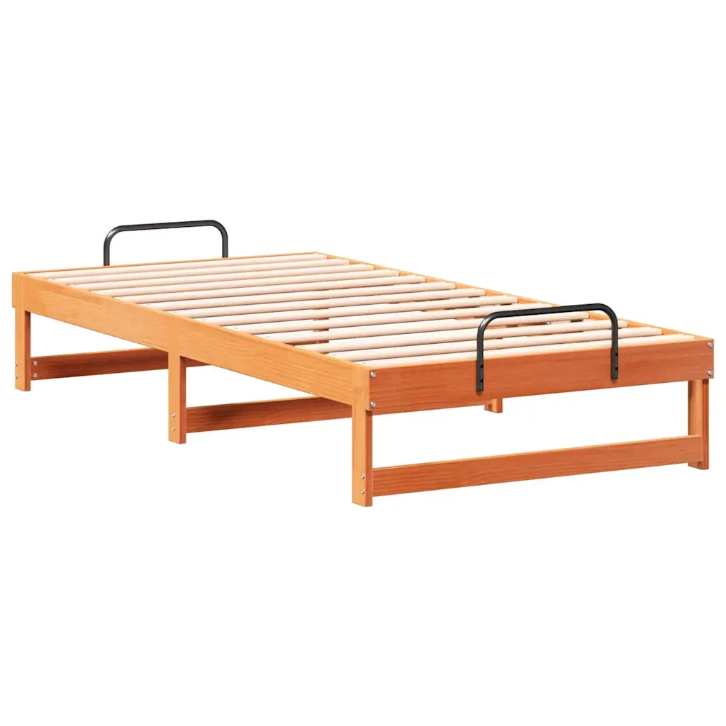Struttura del letto-Giroletto Marrone 75 x 190 cm Pino massello 940100