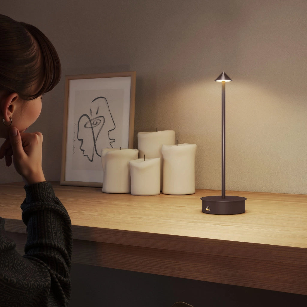Lampada da Tavolo Touch Ricaricabile USB ¨C zephmum ¨C Regolabile 3000K/4500K/6000K