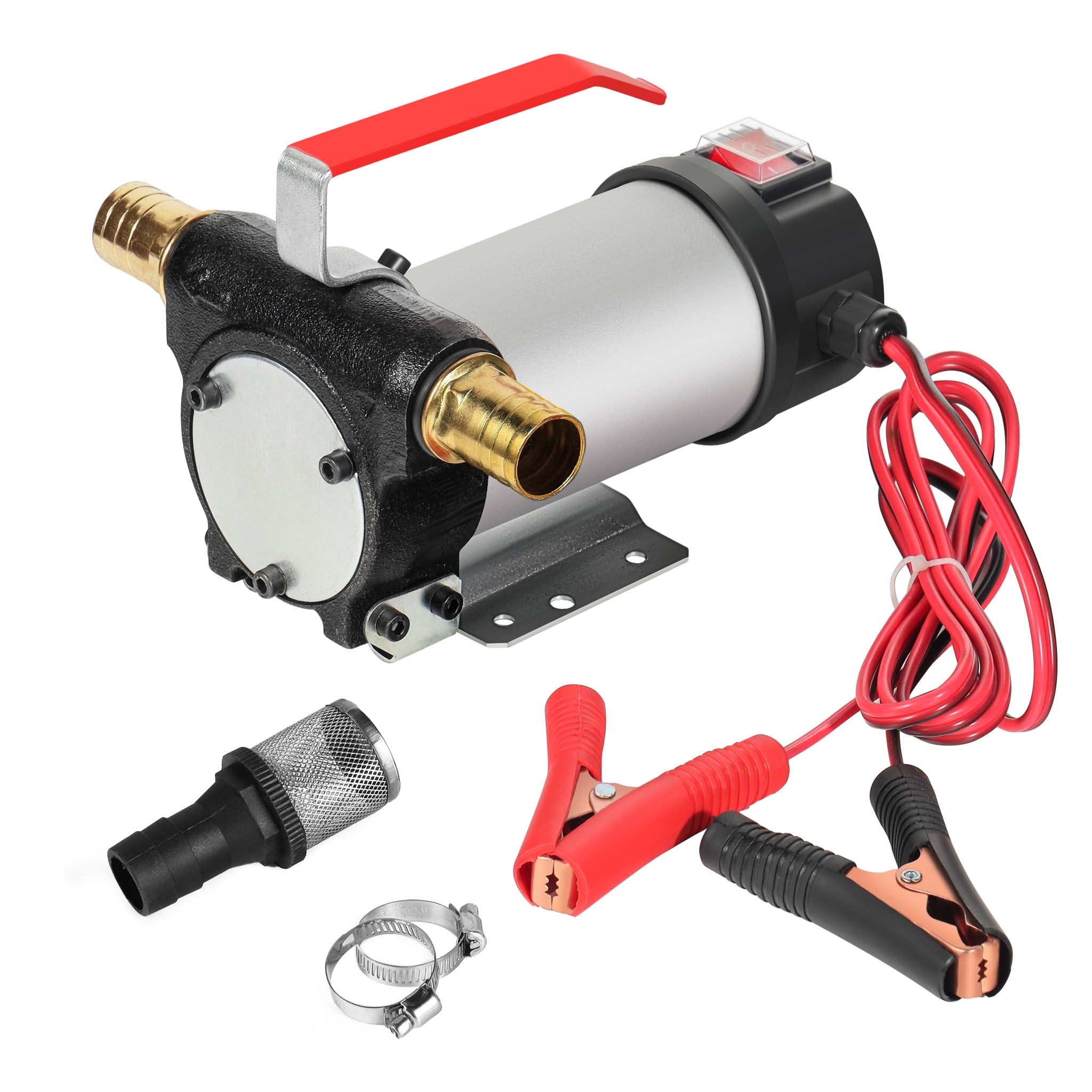 WilTec Pompa autoadescante per diesel gasolio 12 V 150 W 40 l/min Pompa di trasferimento