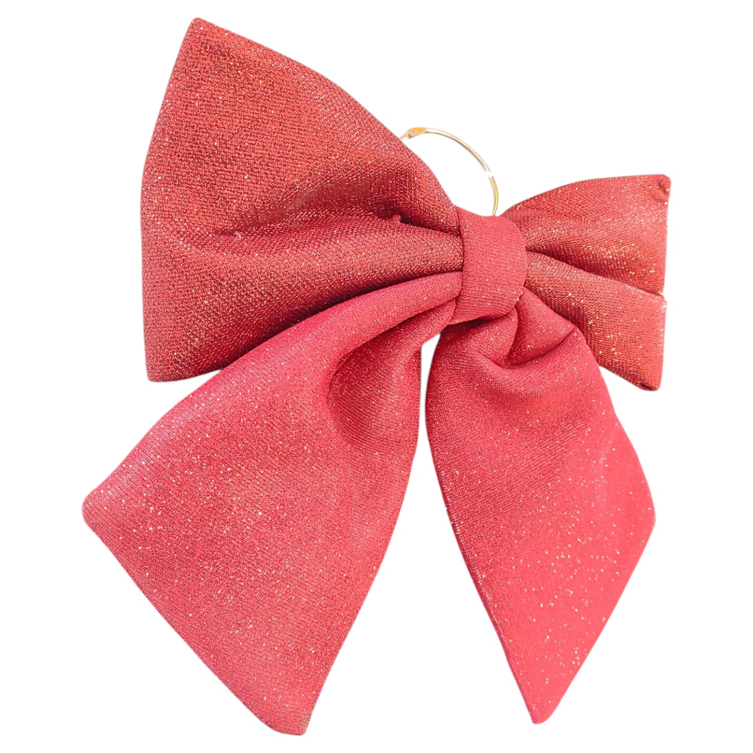 Fiocco Fuori Porta Rosso Brillantinato 35x34 cm