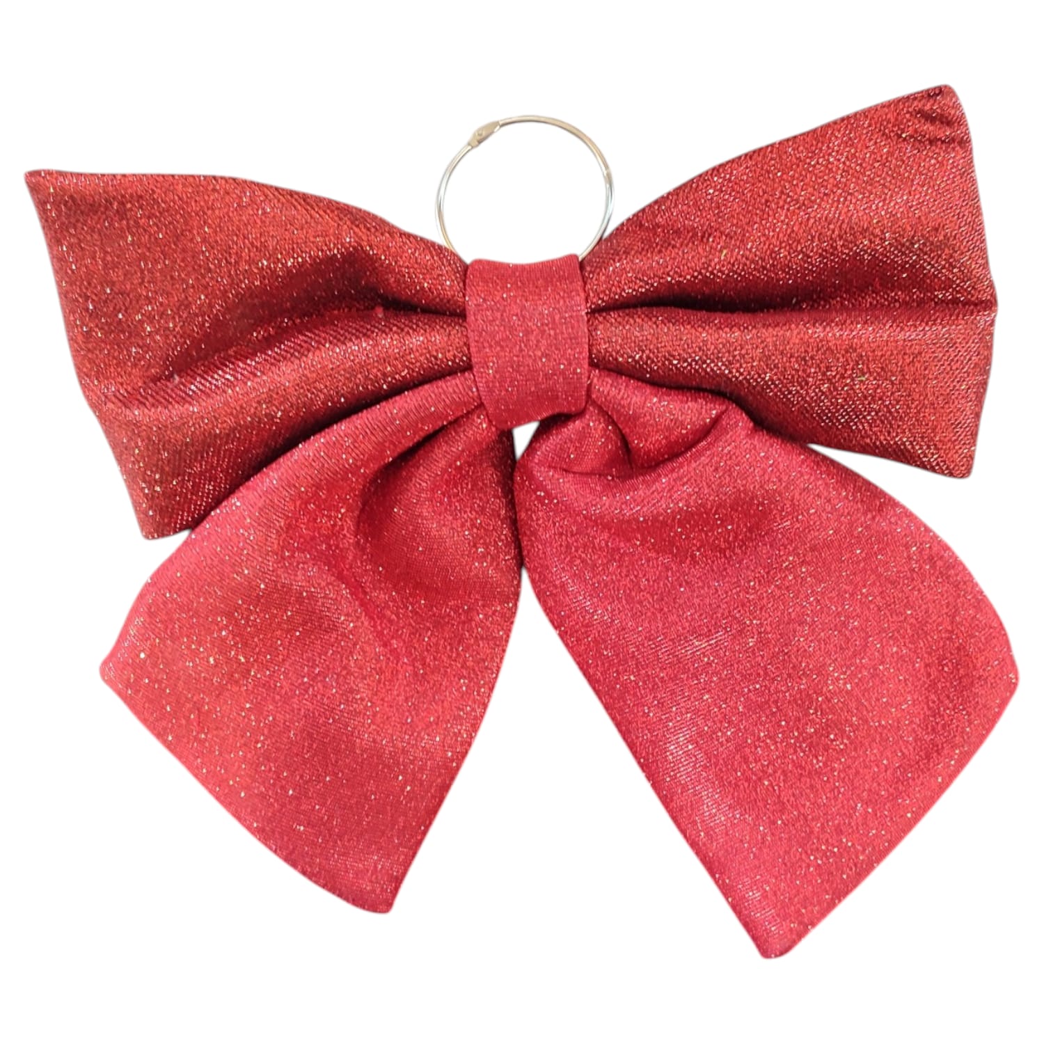 Fiocco Fuori Porta Rosso Brillantinato 35x34 cm