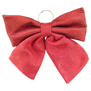 Fiocco Fuori Porta Rosso Brillantinato 35x34 cm