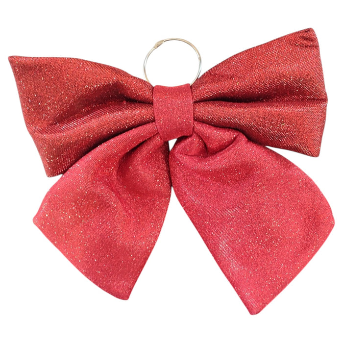 Fiocco Fuori Porta Rosso Brillantinato 35x34 cm