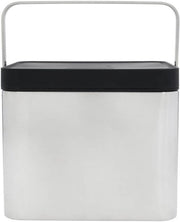 Bacino di compost antimicrobico in acciaio inossidabile 26 l con cerniere - Argento, misura singola - MasterClass