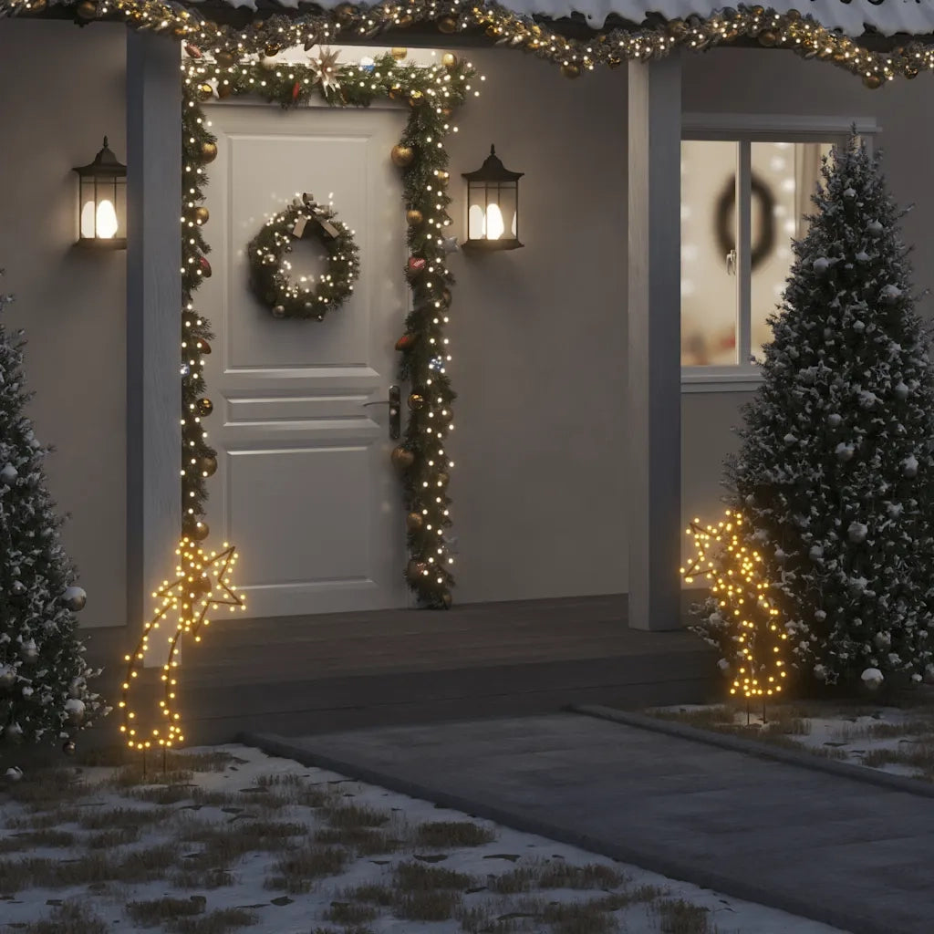 Luce Decorativa Natale con Picchetti Stella Cadente 80LED 62cm 357722