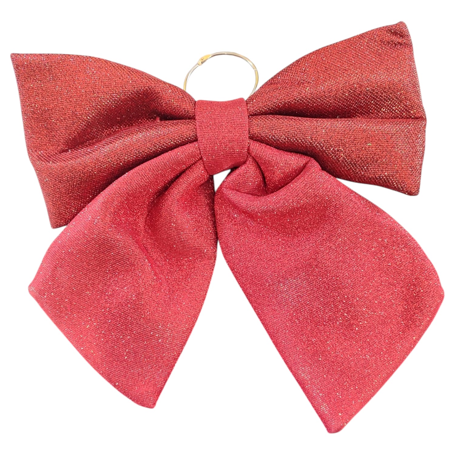 Fiocco Fuori Porta Rosso Brillantinato 35x34 cm