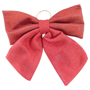 Fiocco Fuori Porta Rosso Brillantinato 35x34 cm