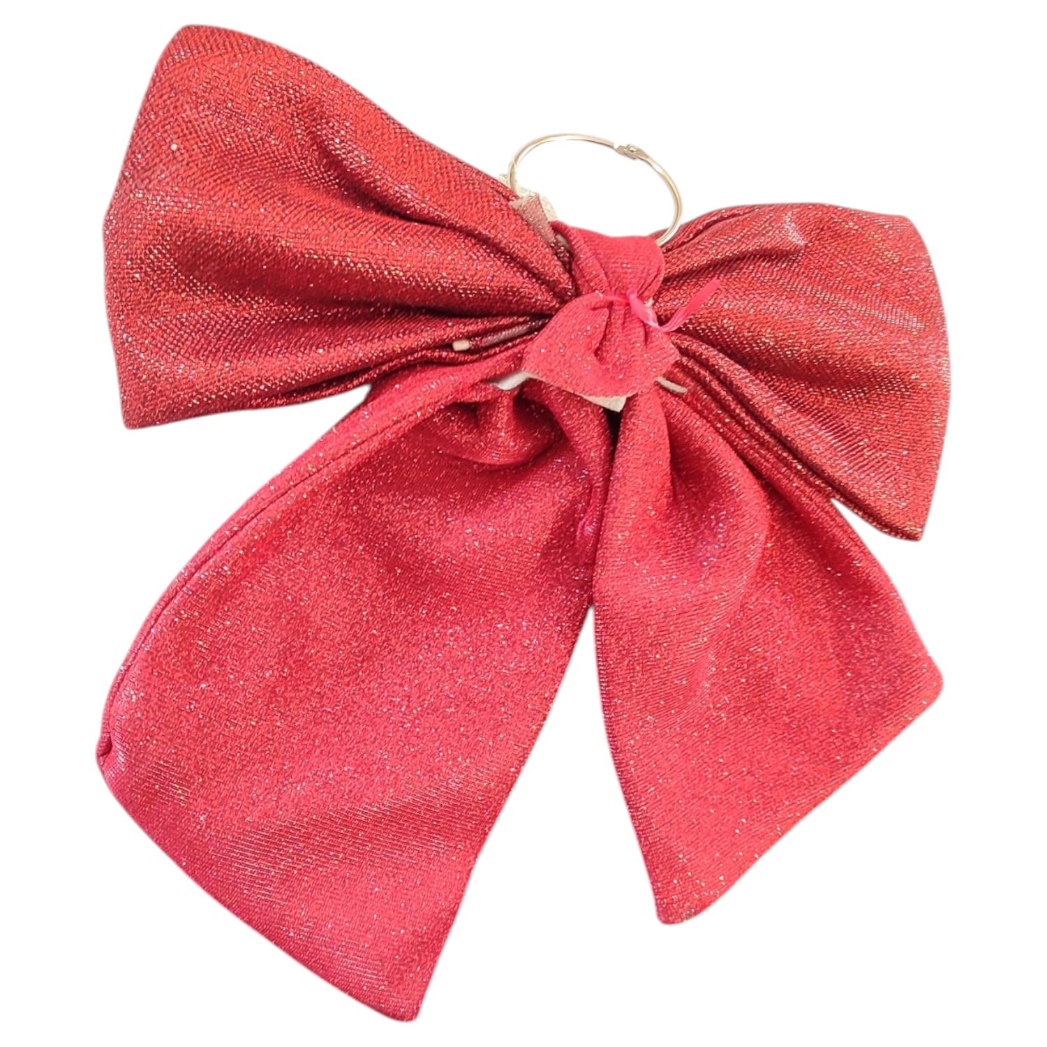 Fiocco Fuori Porta Rosso Brillantinato 35x34 cm