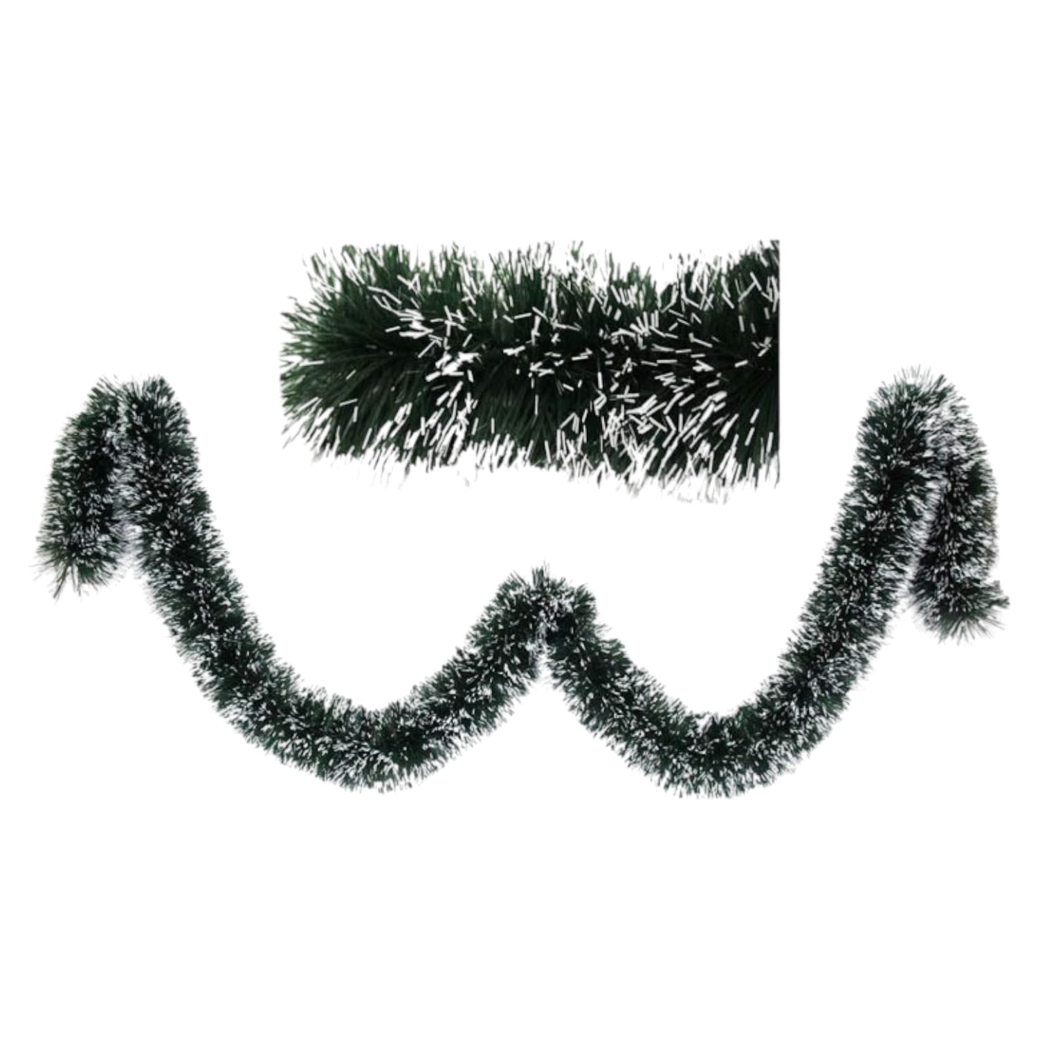 Boa natalizio verde innevato cm 200