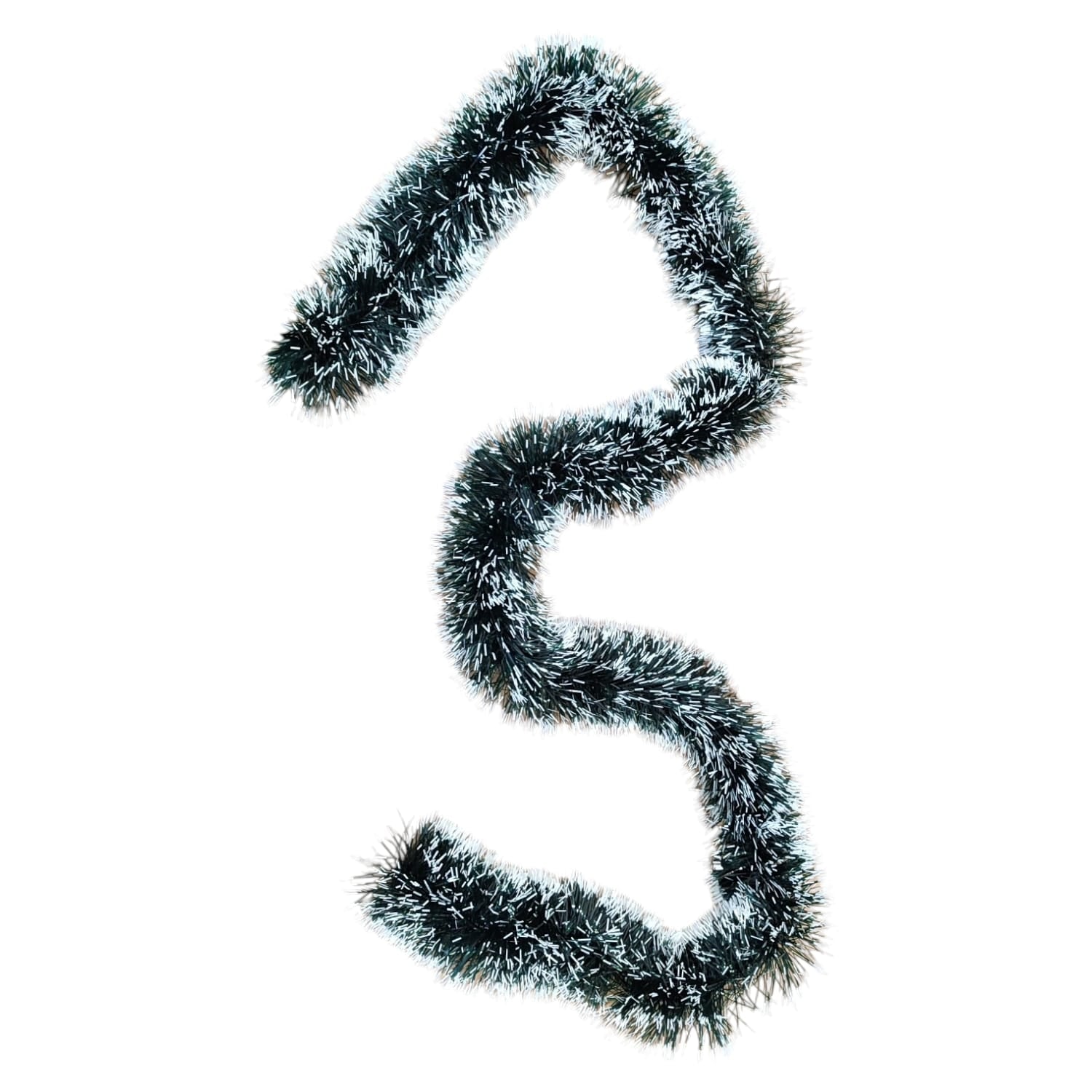 Boa natalizio verde innevato cm 200