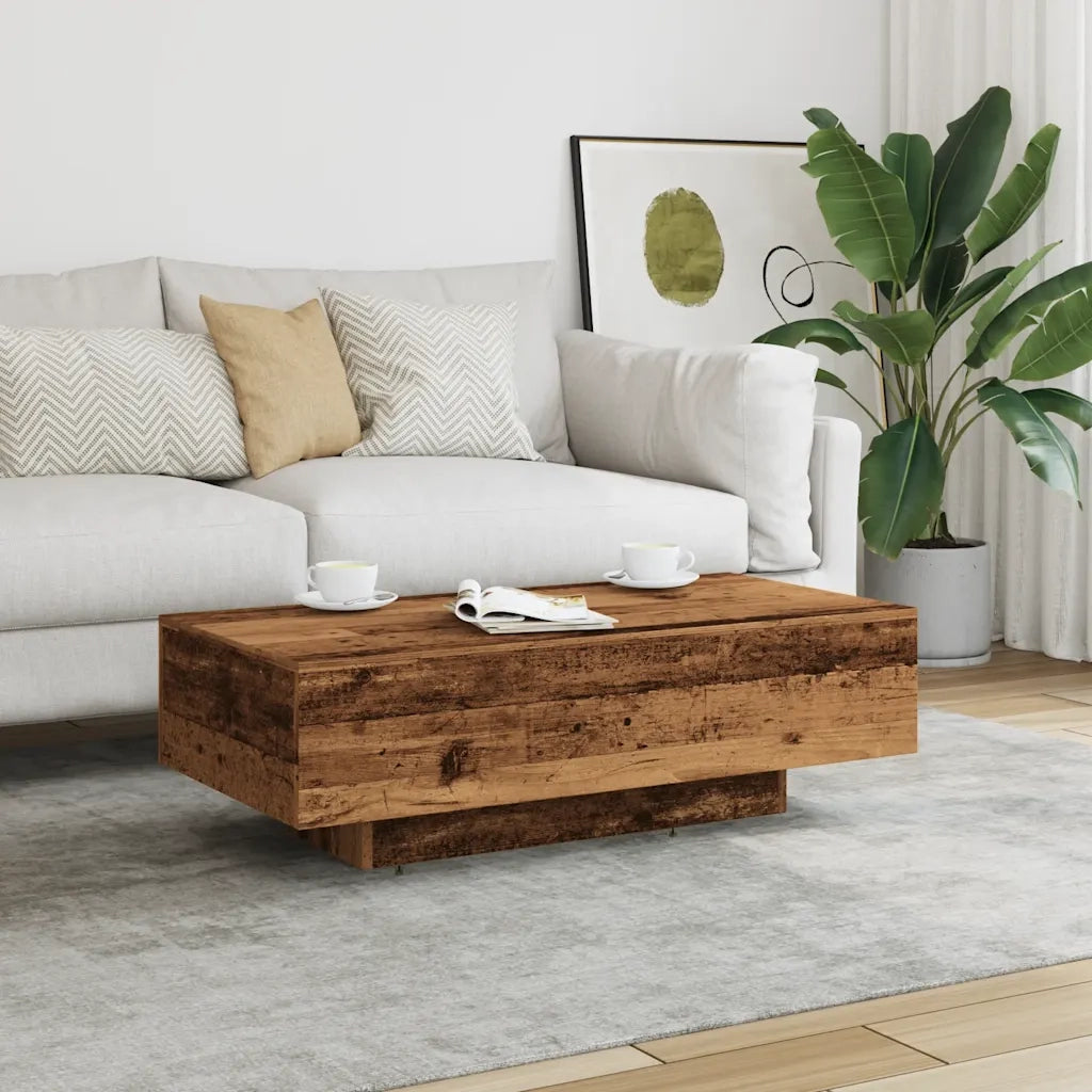 Tavolino Salotto Legno Antico 100x49,5x31 cm Legno Multistrato