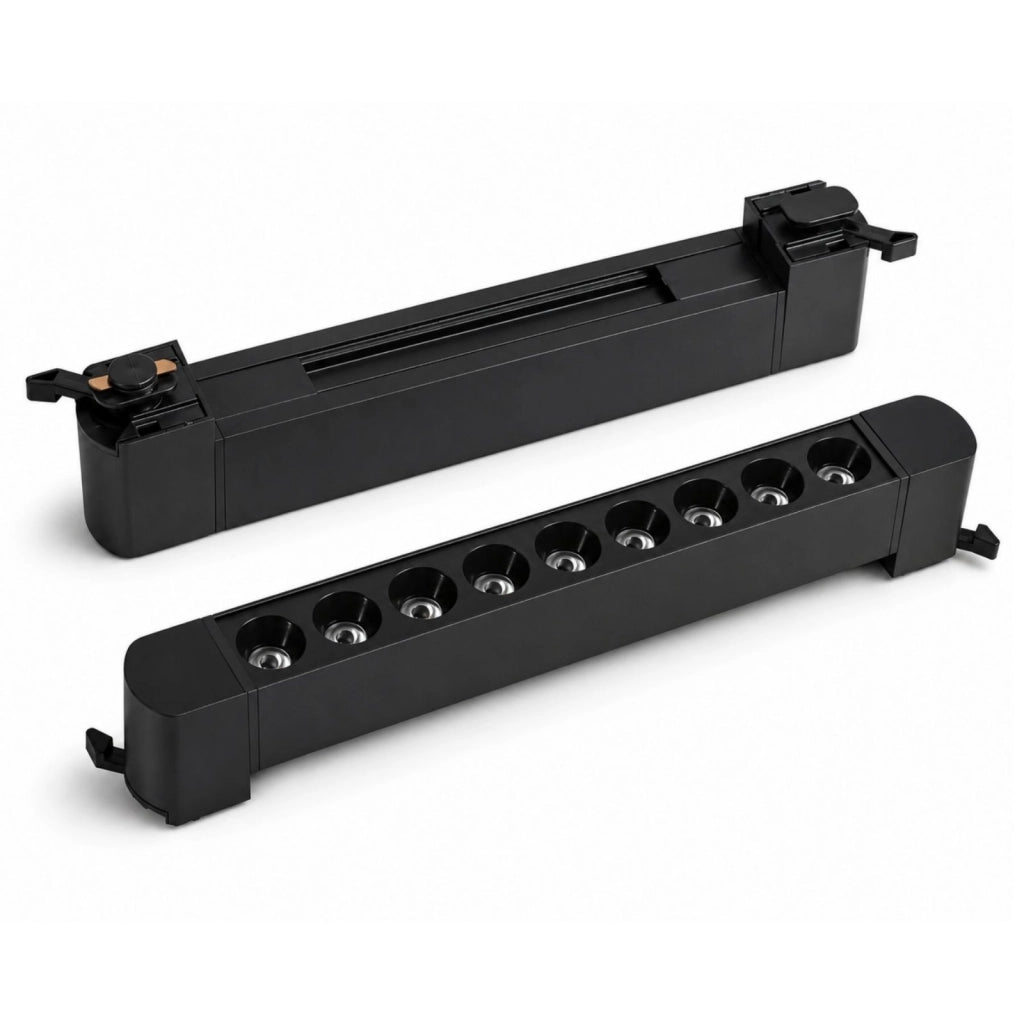 Faro Led Binario Monofase, Nero Lineare 34cm 18W 1800lm 24° Orientabile, Disponibili 3000K 4000K (Bianco Caldo 3000K)