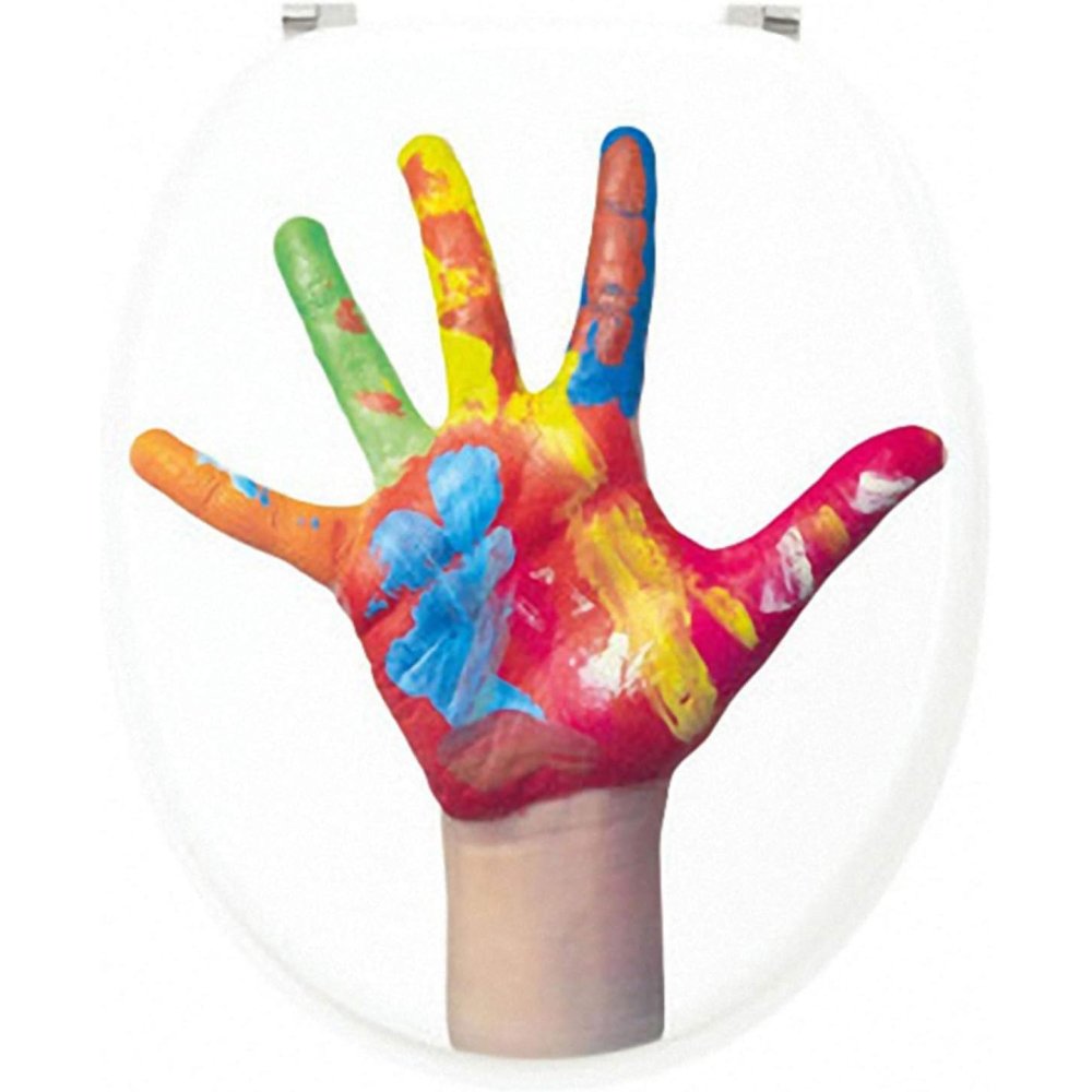 Visiodirect sedile wc copriwater copri lunetta kids color, multi