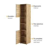 Lenart mobile BC 08 colonna verticale camera da letto cm46x45x217h rovere