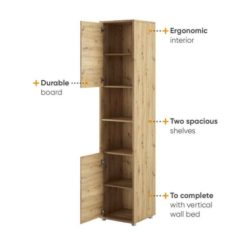Lenart mobile BC 08 colonna verticale camera da letto cm46x45x217h rovere