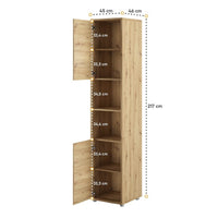 Lenart mobile BC 08 colonna verticale camera da letto cm46x45x217h rovere
