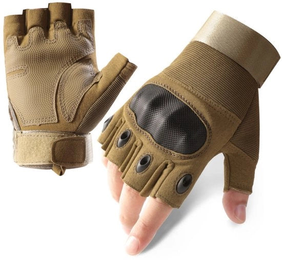 Manica tattica per attività all'aperto - Maniche senza dita - Maniche per bicicletta all'aperto - Adatta per sport all'aperto, motociclette, biciclette, allenamento, fucili di paintball, tiro, caccia, camminata - Dimensione (L)
