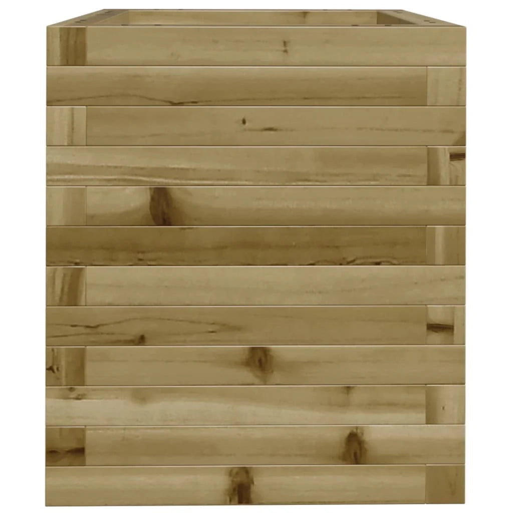 Fioriera rialzata per piante fiori terrazza giardino 40 x 40 x 46 cm legno di pino impregnato marrone 02_0037561