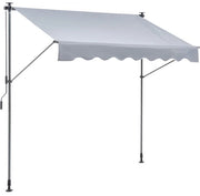 Zonnetenda per balcone - Ombrello con braccio pieghevole - Dimensioni 3 x 1,2 m - Regolabile in altezza da 2,2 a 3,1 m - Ripiegabile - Telaio in acciaio e alluminio - Doppia superficie con rivestimento PU 180 g - Struttura in acciaio e alluminio