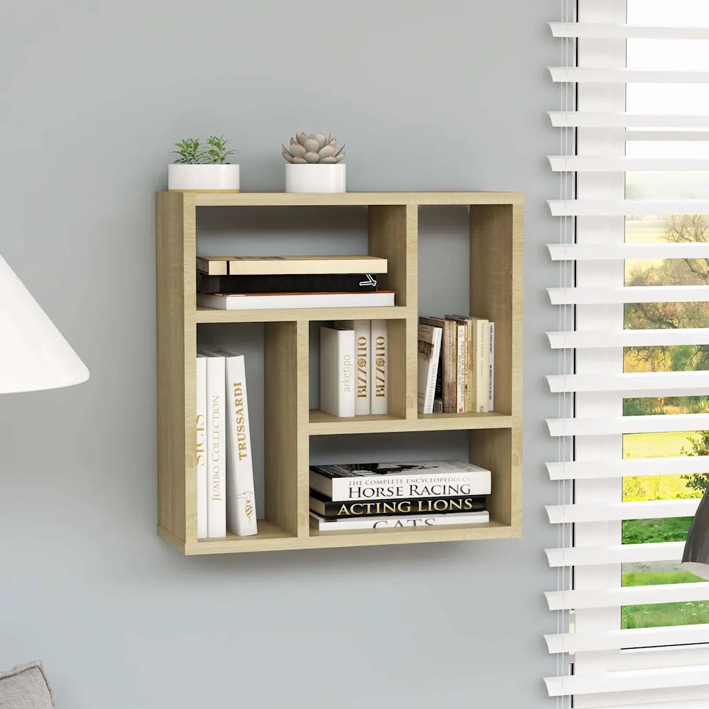 Scaffale a Parete Rovere Sonoma 45,1x16x45,1 cm in Truciolato cod mxl 68295
