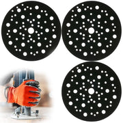 Set di 3 Pads di protezione con diametro di 150 mm e 70 fori, ideali per schiaritori orbitali e schiacciasassi, piastra di protezione durevole per dischi abrasivi