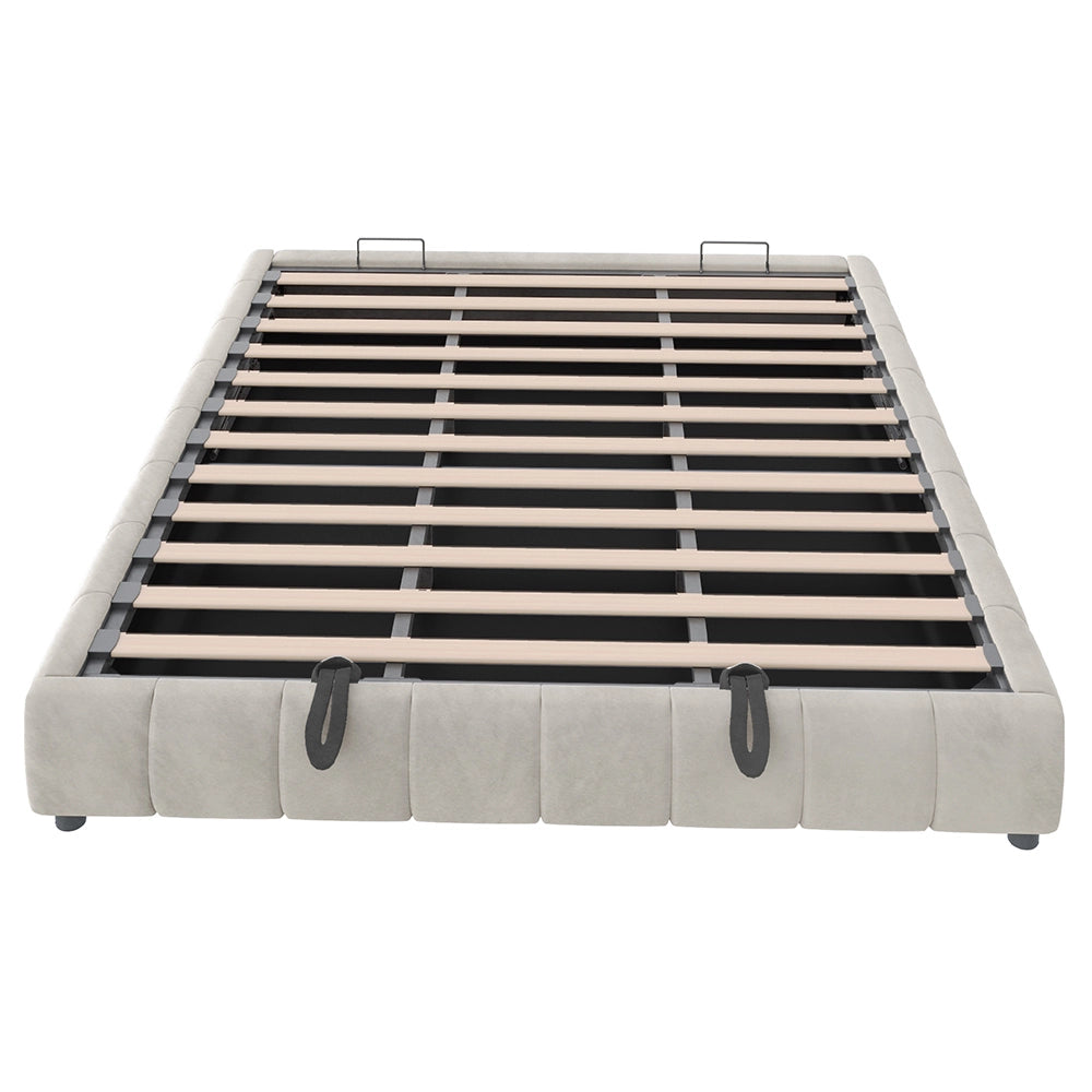 Letto-Xylo-180x200 cm-LED, idraulico, sospeso, beige