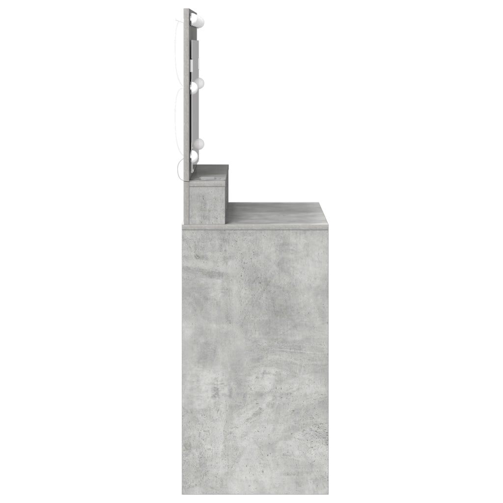 Toletta  con luci LED Grigio cemento 79x41x135 cm