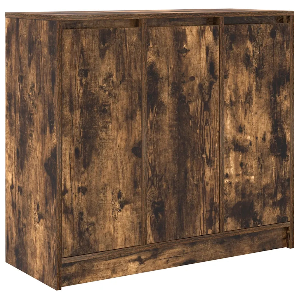Credenza Rovere Fumo 85x34x76 cm in Legno Multistrato