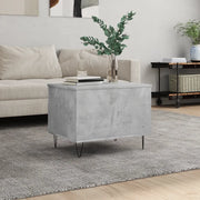 Tavolino Salotto-Tavolino da soggiorno-Tavolo Grigio Cemento 60x44,5x45 cm Legno Multistrato 489401